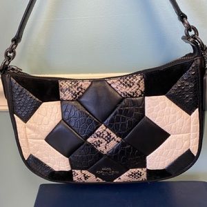 Coach Black Lthr Patchwork Shoulder Bag- EUC!